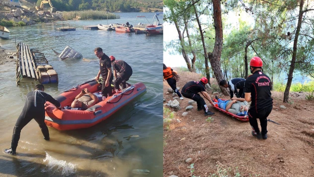 Kahramanmaraş'ta ormanlık alanda ayağı kırılan vatandaş itfaiye ekiplerince kurtarıldı