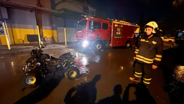 Kahramanmaraş'ta seyir halindeki ATV alev aldı