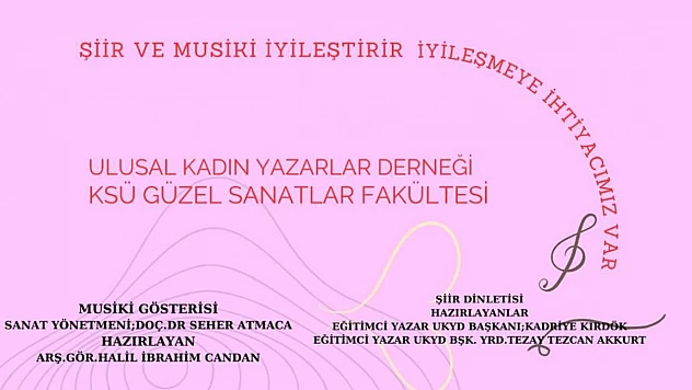 Kahramanmaraş'ta Şiir ve Müzik gecesi