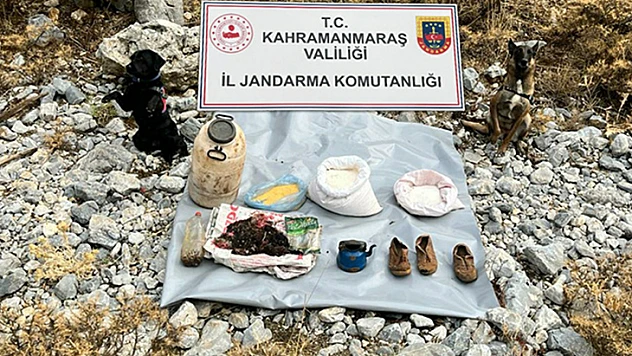 Kahramanmaraş'ta teröristlere ait depo bulundu