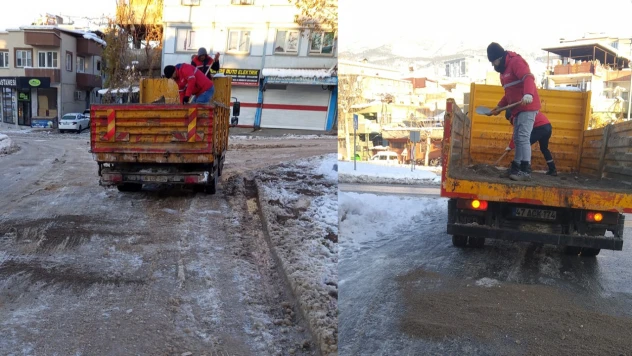 Kahramanmaraş'ta tuzlama ve solisyon uygulamaları devam ediyor