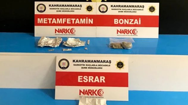 Kahramanmaraş'ta uyuşturucu operasyonunda yakalanan 3 zanlı tutuklandı