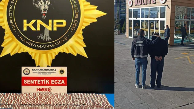 Kahramanmaraş'ta uyuşturucu operasyonunda yakalanan şüpheli tutuklandı