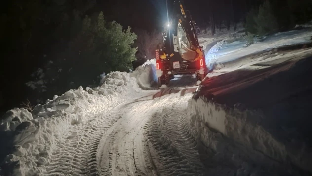 Kırsalda karla mücadele devam ediyor