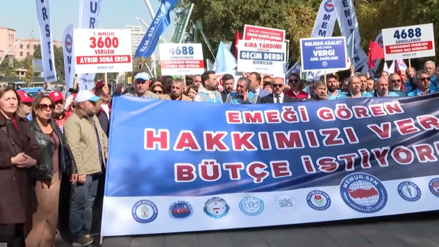 Memur-Sen'den TBMM önünde memur ve memur emeklilerine ek zam talebi