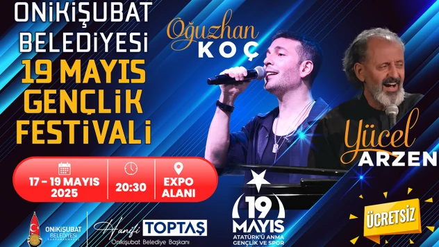 Onikişubat Gençlik Festivali, Oğuzhan Koç konseriyle başlıyor!