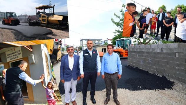 Onikişubat'ın 3 mahallesine 55 milyonluk asfalt yatırımı