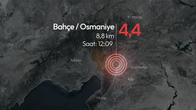 Osmaniye'de 4,4 büyüklüğünde deprem