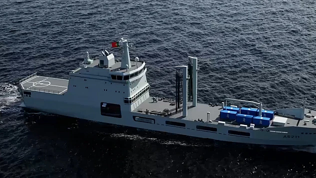 Portekiz için üretecek gemilerin ilkinin bloğu kızağa alındı