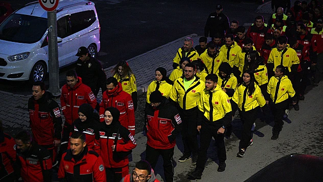 Sessiz yürüyüş ve mahalle tahliye tatbikatı yapıldı