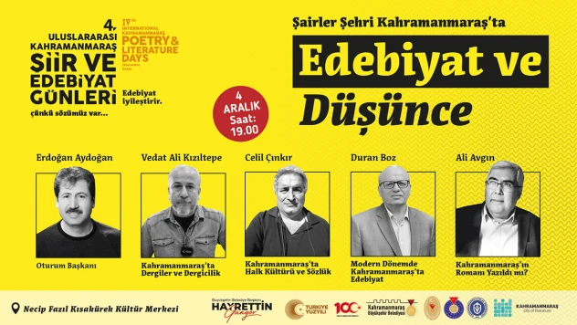 Şiir ve edebiyatın nabzı, Kahramanmaraş'ta atıyor