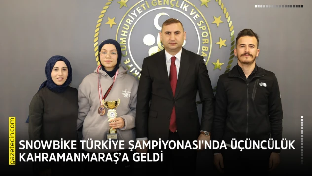 Snowbike Türkiye Şampiyonası'nda üçüncülük Kahramanmaraş'a geldi