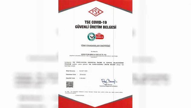 Süper Film Ambalaj, TSE Covid-19 Güvenli Üretim Belgesin yeniledi