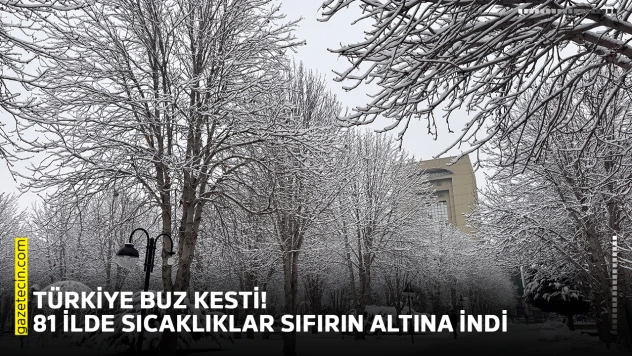 Türkiye buz kesti! 81 ilde sıcaklıklar sıfırın altına indi