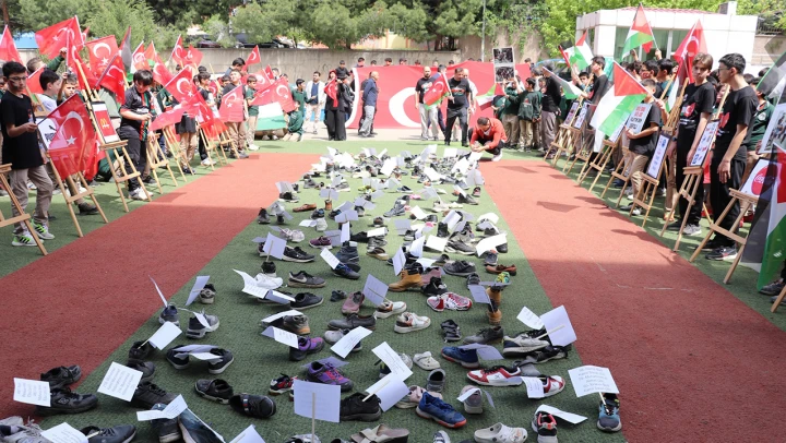 Kahramanmaraşlı öğrencilerden Gazze'ye yürek yakan destek mesajı