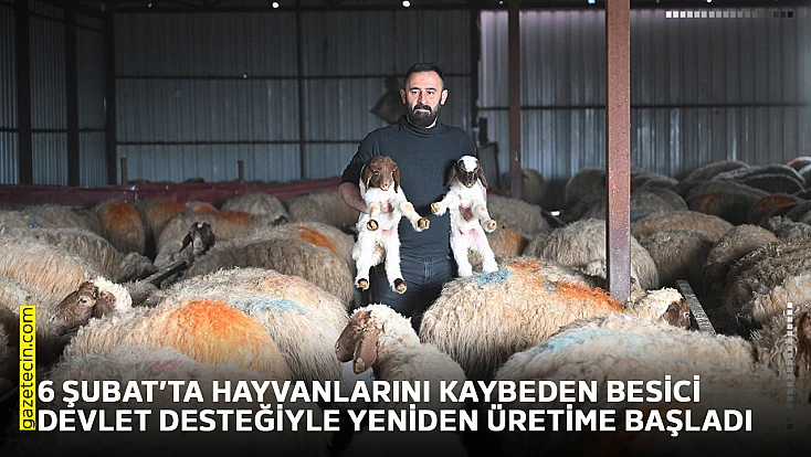 6 Şubat’ta hayvanlarını kaybeden besici devlet desteğiyle yeniden üretime başladı