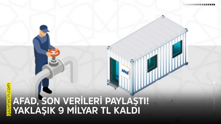 AFAD, son verileri paylaştı! Yaklaşık 9 milyar TL kaldı