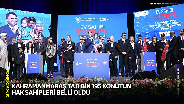 Kahramanmaraş'ta 8 bin 195 konutun hak sahipleri belli oldu