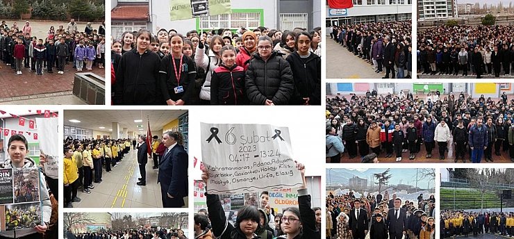 6 Şubat'ta hayatını kaybedenler için okullarda saygı duruşunda