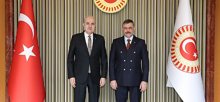 TBMM Başkanı Kurtulmuş, İçişleri Bakanı Çiftçi'yi kabul etti