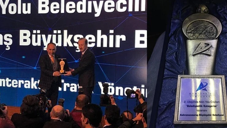 Kahramanmaraş Büyükşehir Belediyesine ödül!
