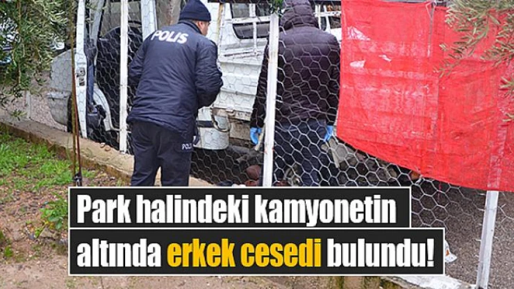 Park halindeki kamyonetin altında erkek cesedi bulundu!
