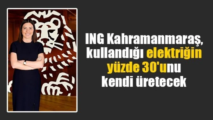 ING Kahramanmaraş, kullandığı elektriğin yüzde 30'unu kendi üretecek