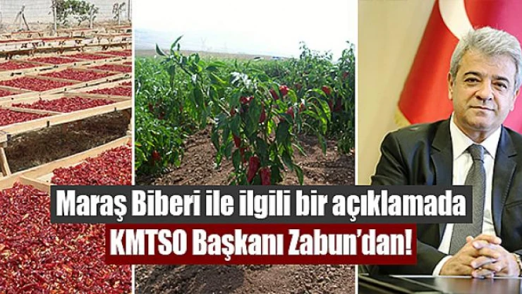 Maraş Biberi ile ilgili bir açıklamada KMTSO Başkanı Zabun'dan!