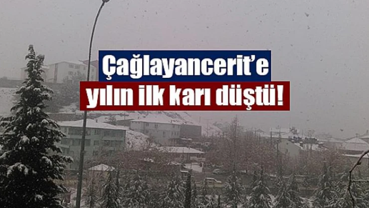 Çağlayancerit'e yılın ilk karı düştü!