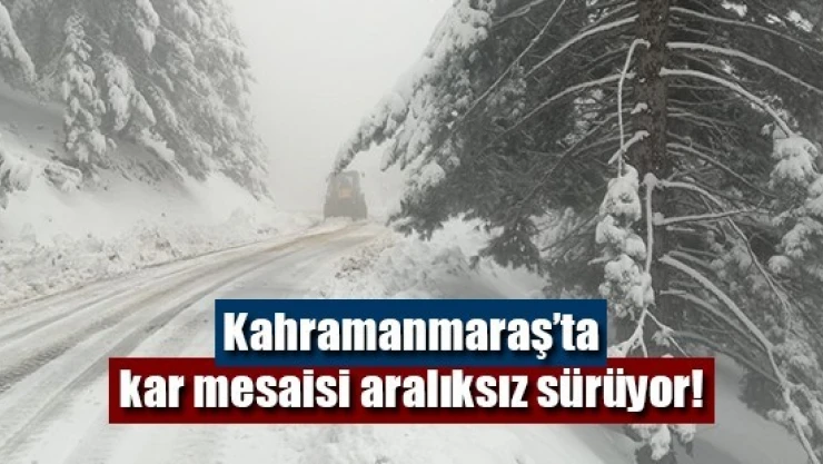 Kahramanmaraş'ta kar mesaisi aralıksız sürüyor!