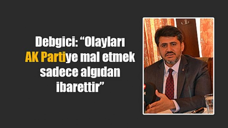 Debgici: 'Olayları AK Partiye mal etmek sadece algıdan ibarettir'