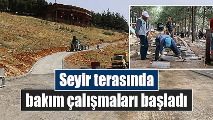 Seyir terasında bakım çalışmaları başladı