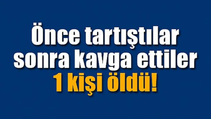 Önce tartıştılar sonra kavga ettiler: 1 kişi öldü
