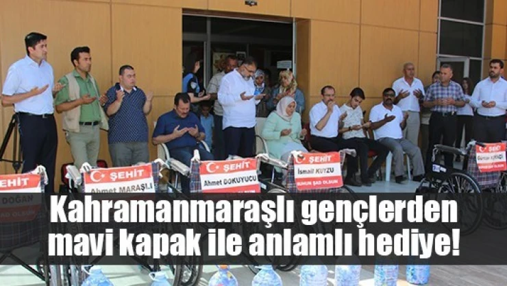 Kahramanmaraşlı gençlerden mavi kapak ile anlamlı hediye!