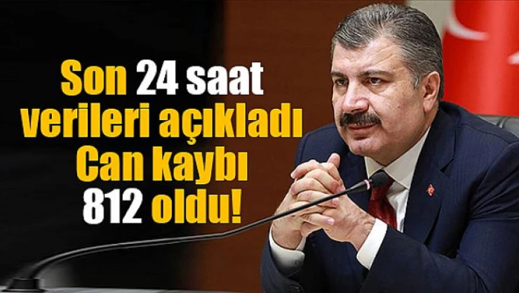Son 24 saat verileri açıkladı: Can kaybı 812 oldu!