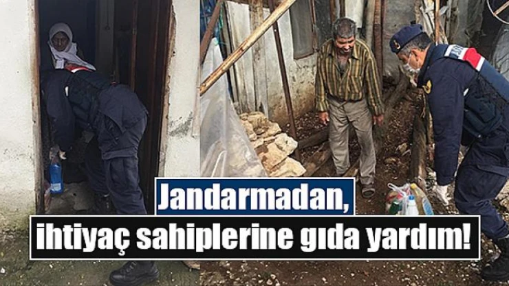 Jandarmadan, ihtiyaç sahiplerine gıda yardım!