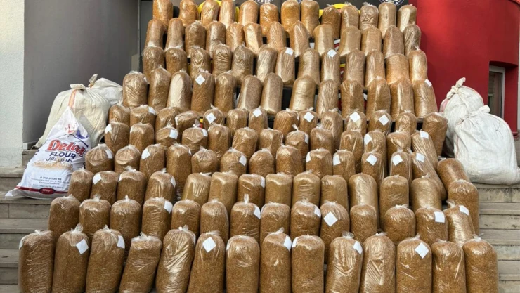 12 milyon 410 bin makaron ve 725 kilogram tütün ele geçirildi