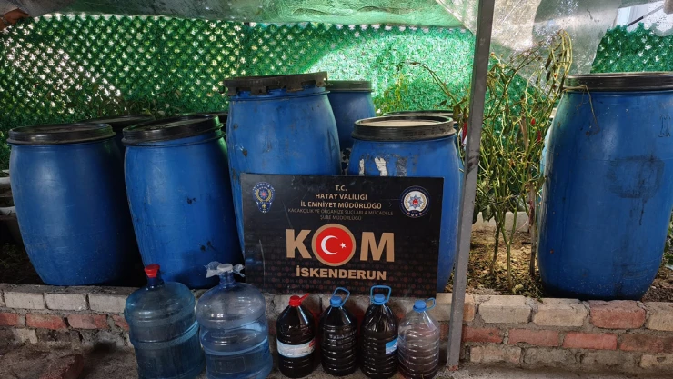 1250 litre sahte içki ele geçirildi
