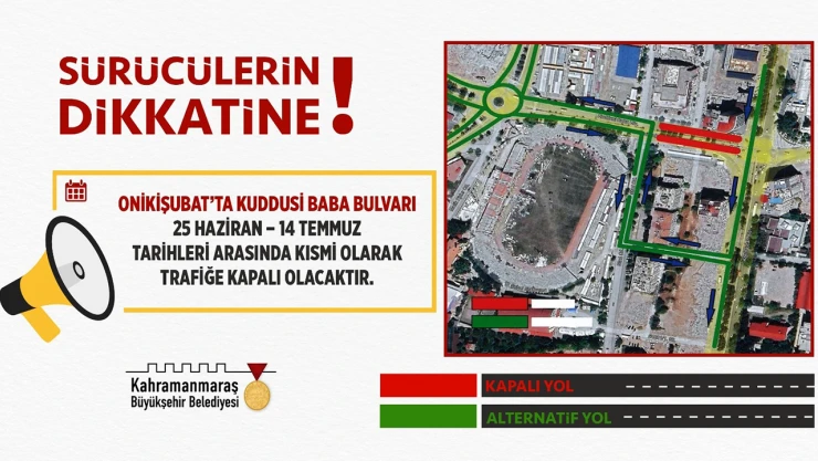 14 Temmuz'a kadar o yol trafiğe kapalı olacak!