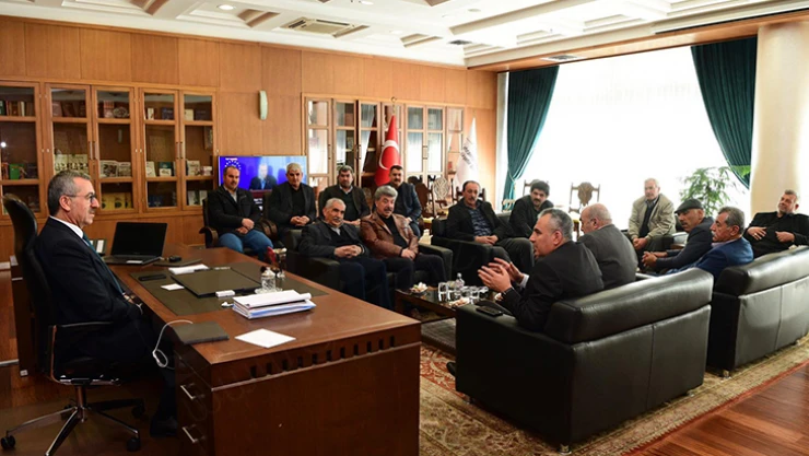 17 Mahalle Muhtarlardan Başkan Güngör'e ziyaret