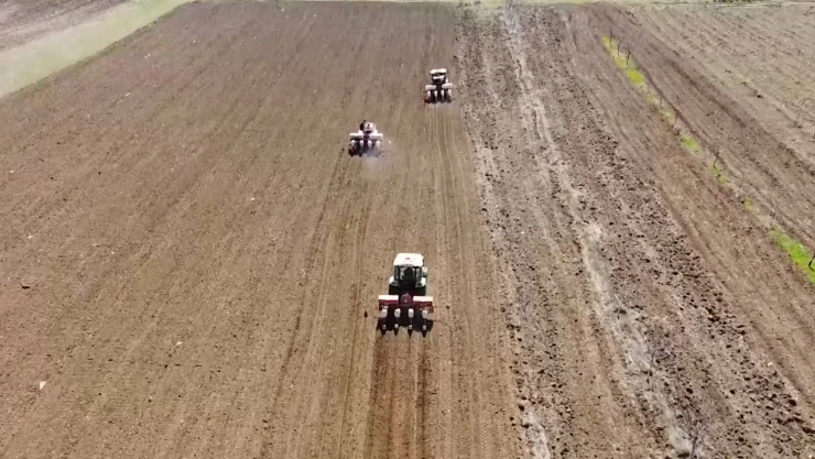 42 çiftçi arazilerini birleştirdi ortak tarım yapıyor