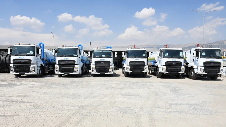 6 araçlık takviye ile KASKİ filosu güçlendirildi