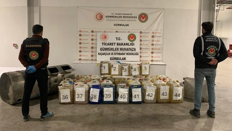 721 kilo sıvı metamfetamin ele geçirildi