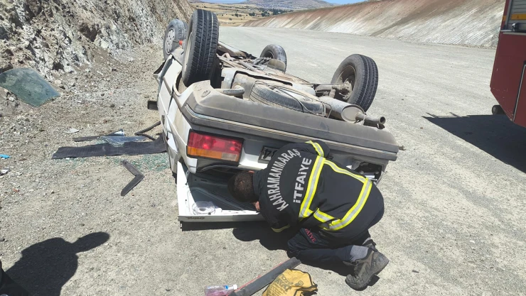 Afşin'de Kötüre rampasında kaza! 2 yaralı