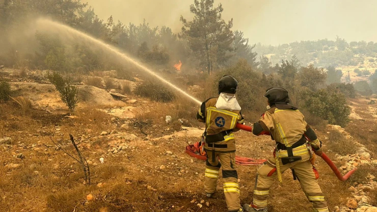 Akkuyu NGS İtfaiye Birimi, yangın söndürme çalışmalarına destek verdi
