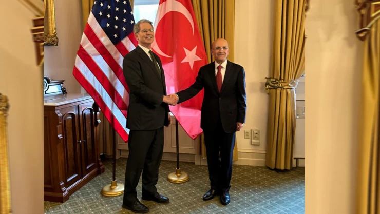 Bakan Şimşek, ABD'li mevkidaşı ile bir araya geldi