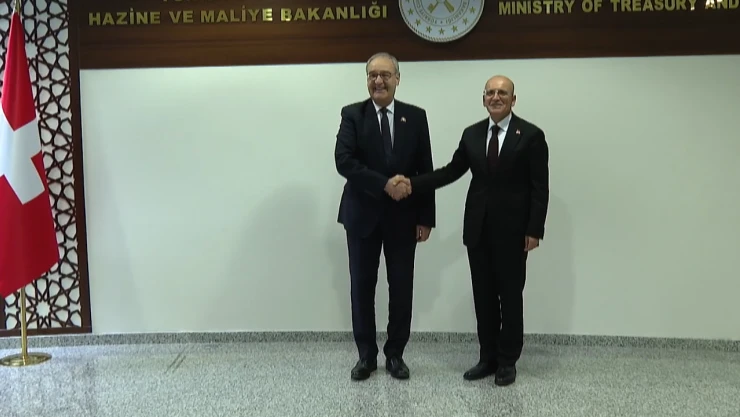 Bakan Şimşek, İsviçre Konfederasyonu Başkan Yardımcısı Parmelin ile bir araya geldi