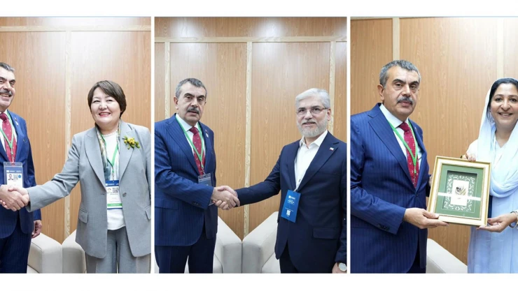 Bakan Tekin, eğitim bakanlarıyla ikili görüşmeler gerçekleştirdi