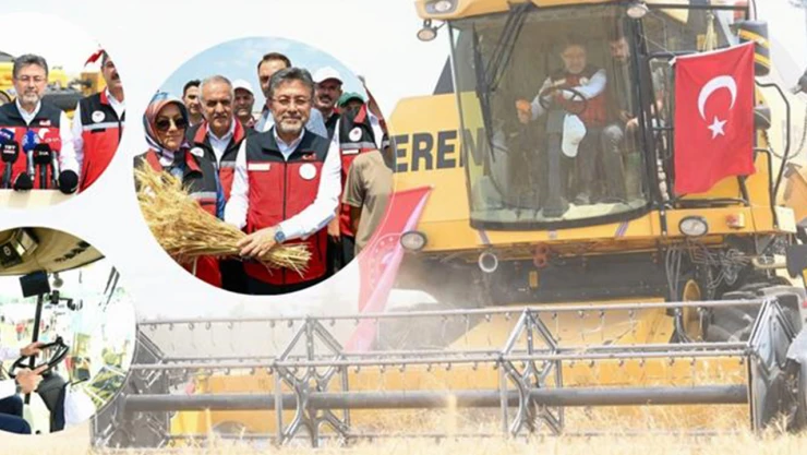 Bakan Yumaklı, Batman'da buğday hasadına katıldı