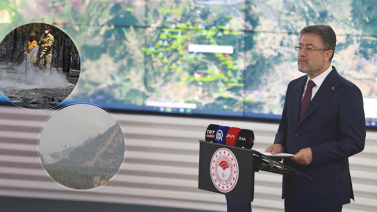 Bakan Yumaklı, Kahramanmaraş'taki yangının kontrol altına alındığını duyurdu